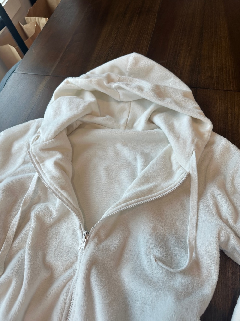 North Face Women’s Reversible Full-Zip Hoodie/Jacket Size Small White - Picture 4 of 9